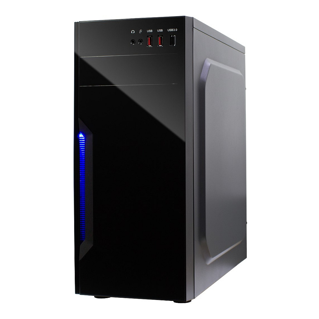 Kasë Inter-Tech B-42 / Midi Tower / ATX / pa Fanë - Zezë - 3