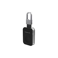 Karikues TerraTec Charge AIR Key / 950mAh / 2W / Karikim pa tela për Apple Watch / Micro-USB / Karabiner – Zezë/Argjend