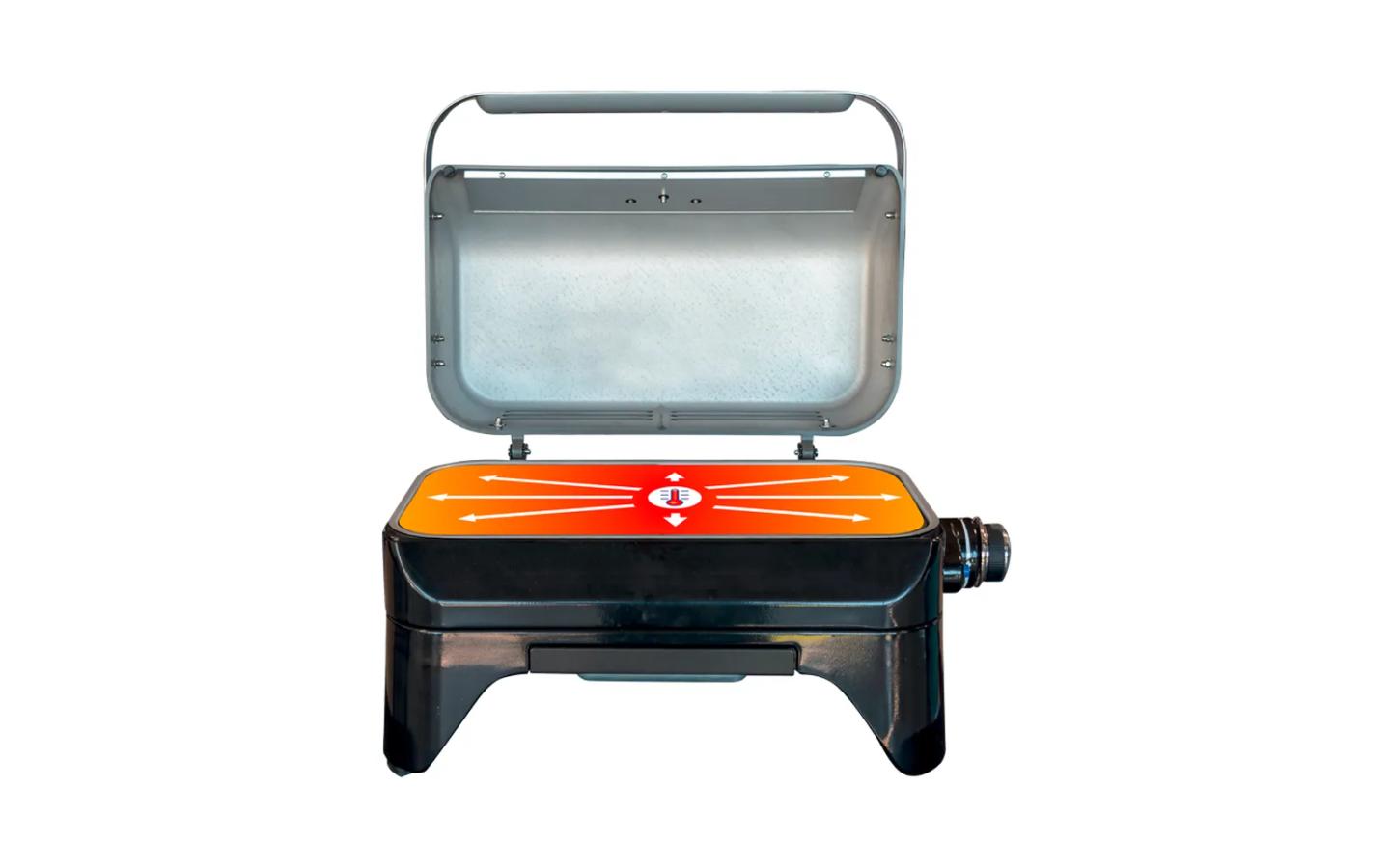 Grill me Gaz CAMPINGAZ Attitude 2go R, 2.4kW, 48x26cm, 1 Djegës, Ndezje Piezo - Zezë - 3