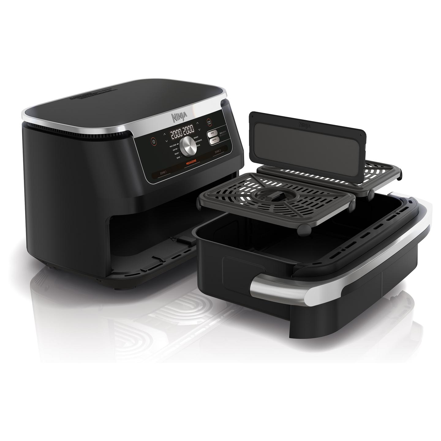 Fryer Ninja Foodi FlexDrawer AF500EU, 10,4 L, 2470 W, 2 Zona nga 5,2 L, 7 Funksione - Zezë/Bardhë - 3