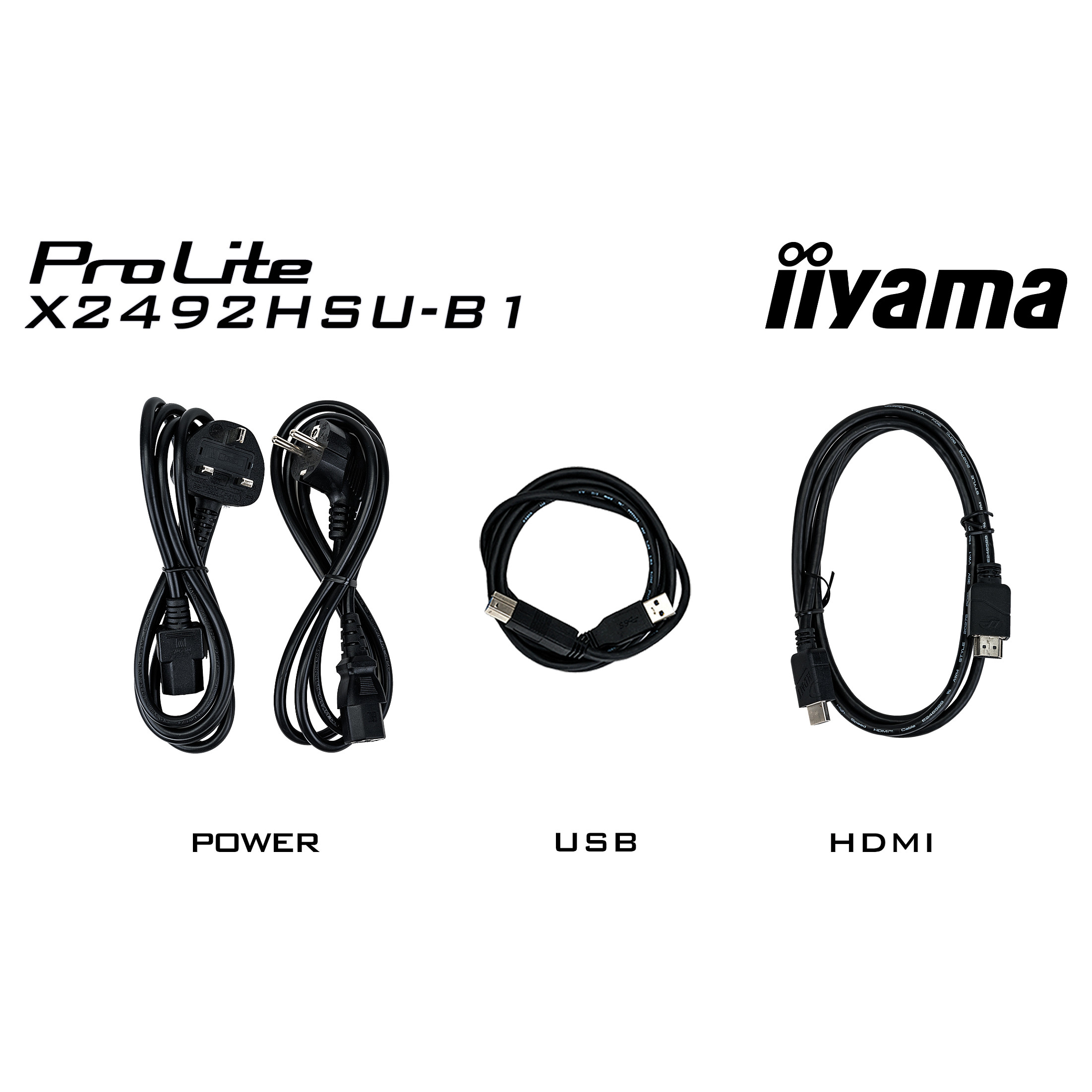 IIYAMA 60.5cm (24") X2492HSU-B1 16:10 HDMI+DP+2xUSB IPS - 19
