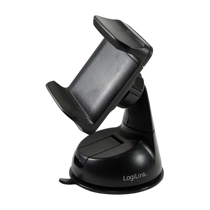Mbajtës telefoni për veturë LogiLink AA0119 / 4–6" / 52–90 mm / 360° / Ventuzë – Zezë