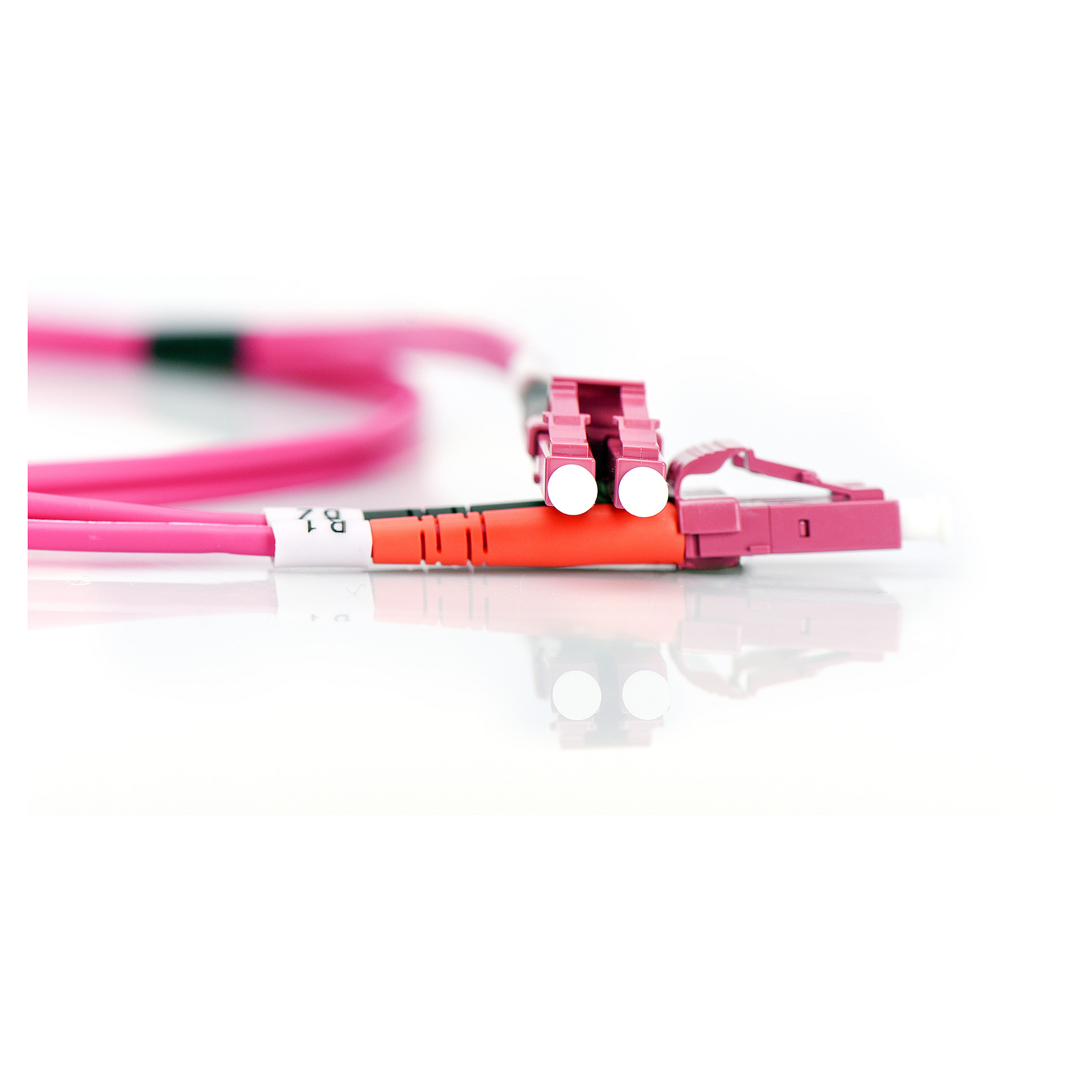 Kabllo për rrjet DIGITUS / LWL Patch Cable / LC-LC / 5.0m / Multimode Duplex / OM4 – Rozë - 2