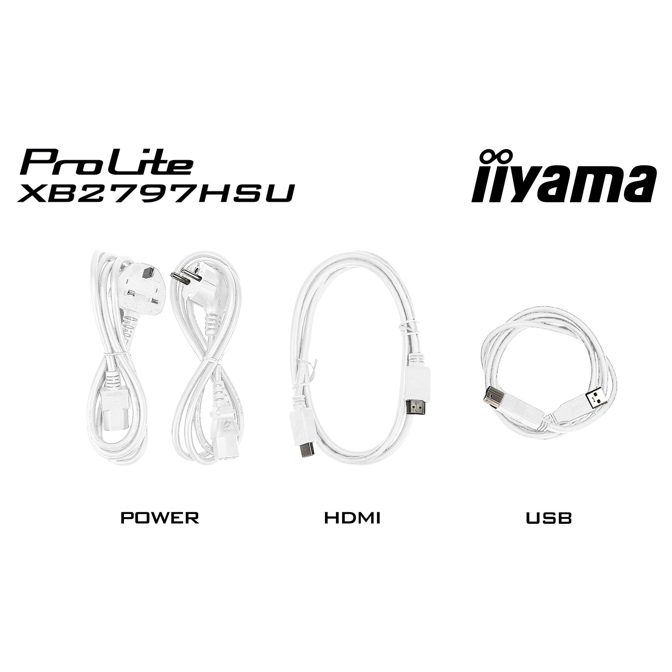 Monitor IIYAMA XB2797HSU-W1 / 27"/ Full HD IPS / LED / 120Hz / 1ms / HDMI+USB+DP - Bardhë - 19