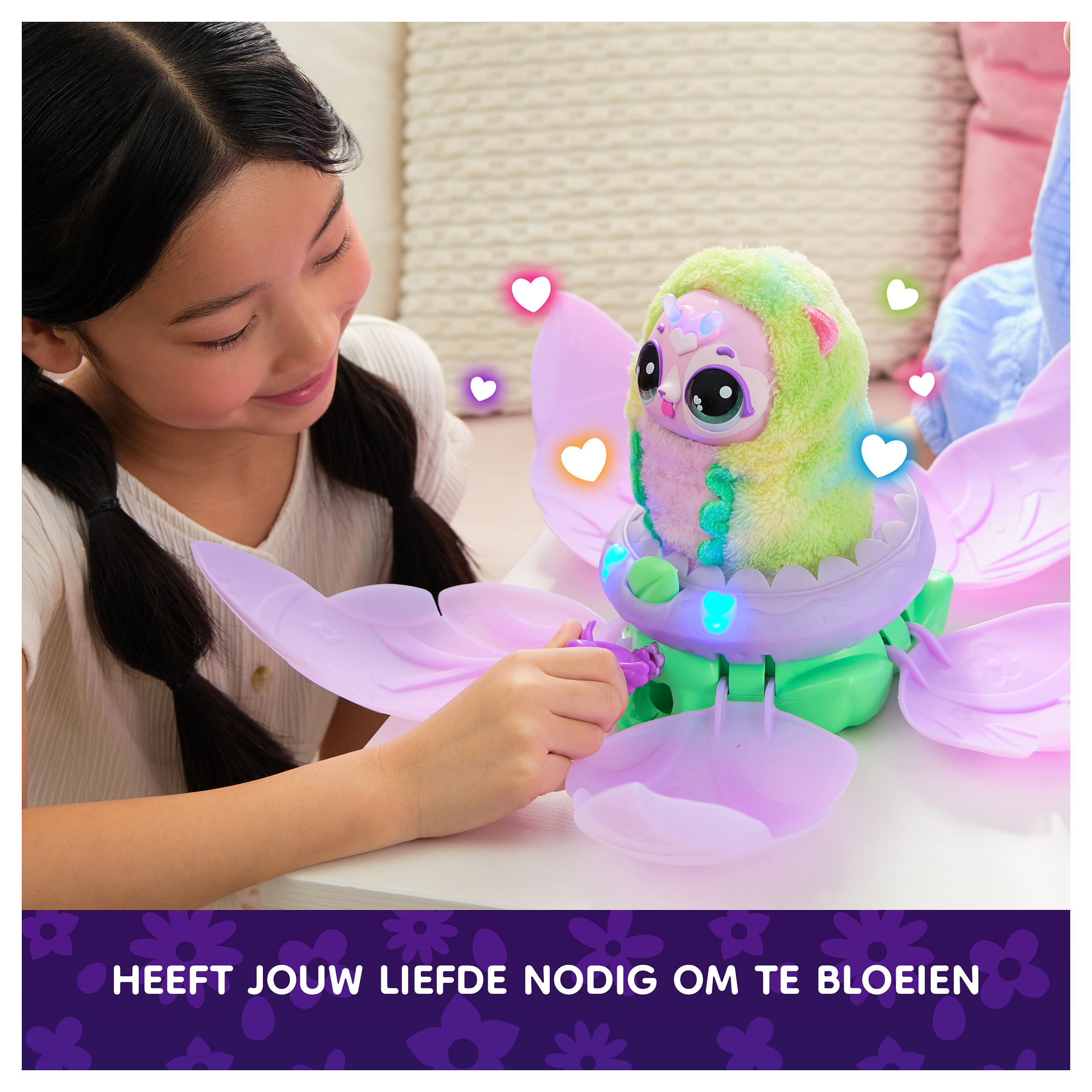 Lodra Hatchimals Bloomables Kittyfly – Interactive Toy / 100+ Sounds & Reactions / Magical Transformation / 3 AA Batteries - Mix - 6