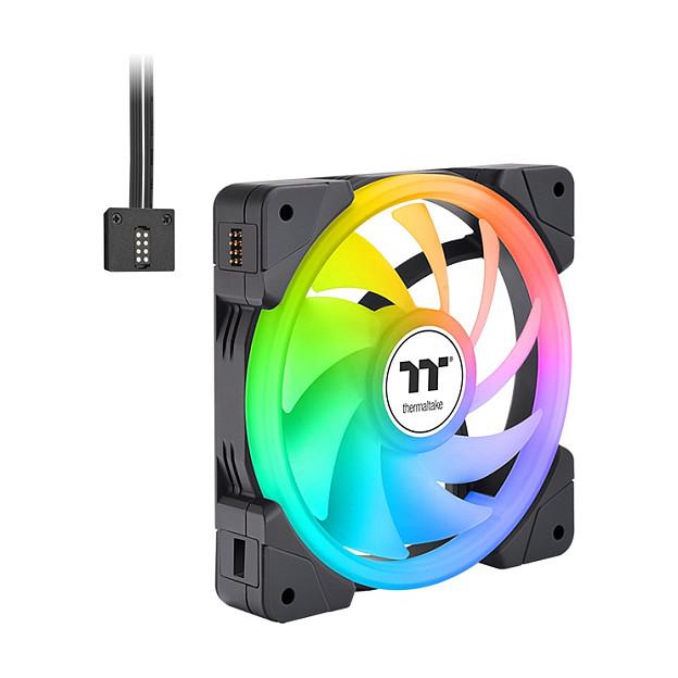 Ftohës për Kasë Thermaltake SWAFAN EX14 ARGB / 3x 140 mm / 500–2000 RPM / ARGB / PWM / Reverse Blade - Zezë