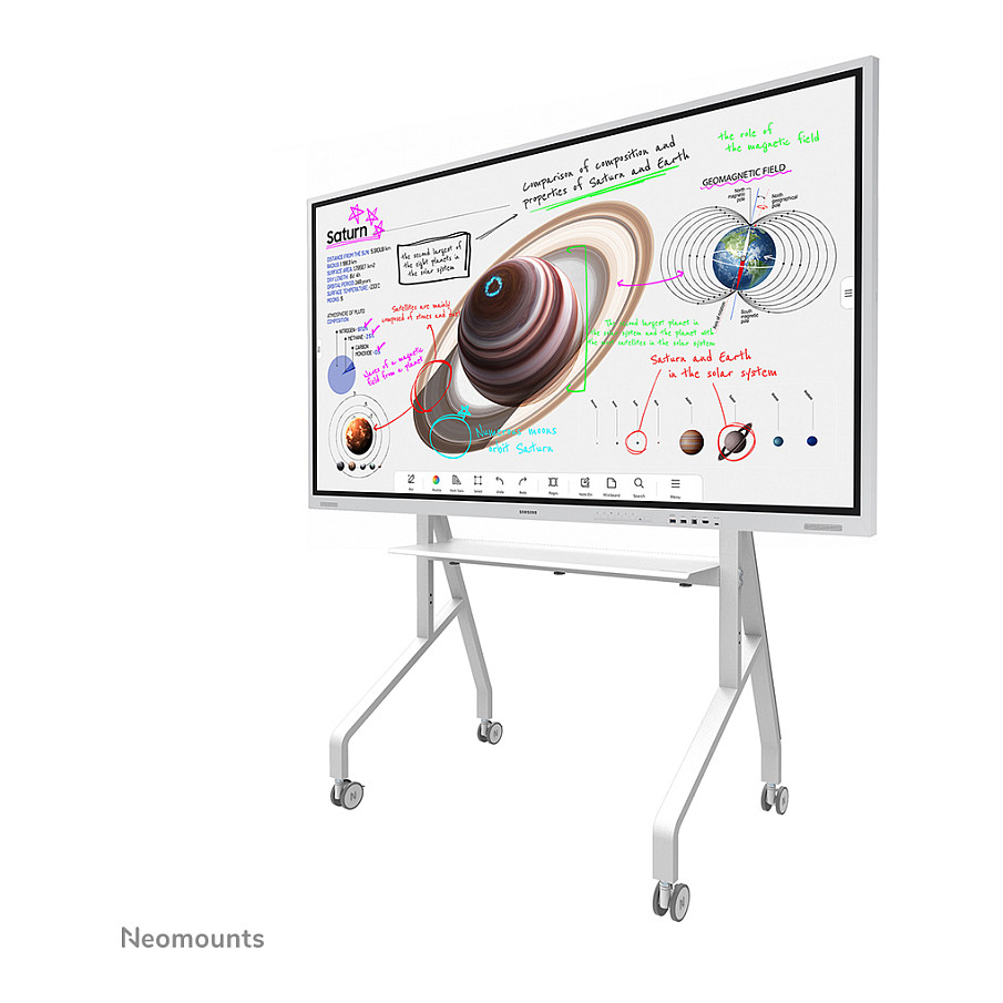Mbajtëse për TV Neomounts FL50-525WH1 mobile floor stand for 55-86" screens - White - 3