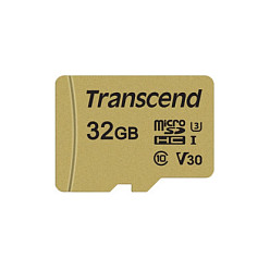 Kartë Memorie SD CARD microSD 32GB Transcend SDHC USD500S w/Adapter - 1