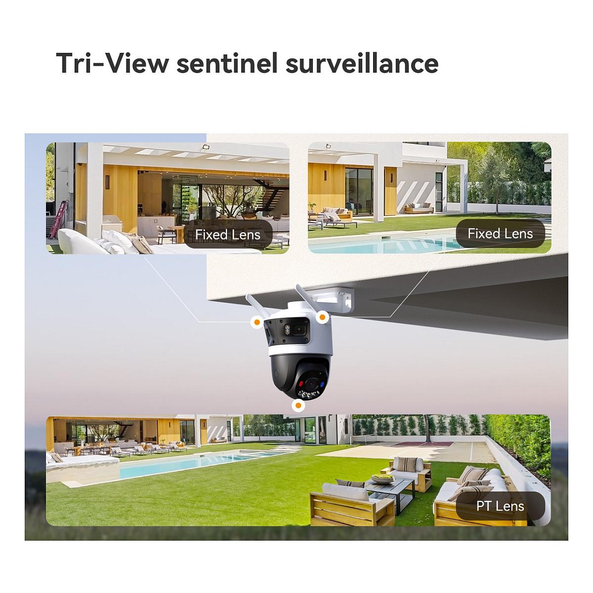 Kamerë Sigurie IP CCTV Imou Cruiser Triple, 11MP, 3.6mm + 6mm, Wi-Fi 6, PT, Night Vision 30m - Bardhë - 7