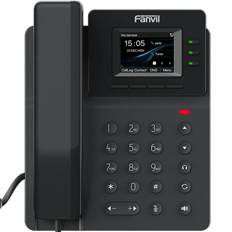 Telefon VoIP Fanvil V60W, 4 Linja SIP, Ekran me Ngjyra 2.4", Wi-Fi 6, Bluetooth 5.4, PoE - Zezë