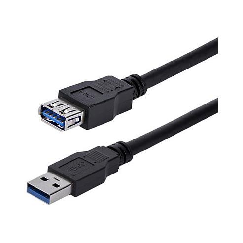Kabllo USB StarTech.com USB3SEXT1MBK, USB 3.0, USB-A Mashkull në USB-A Femër, 5Gbps, 1m - Zezë