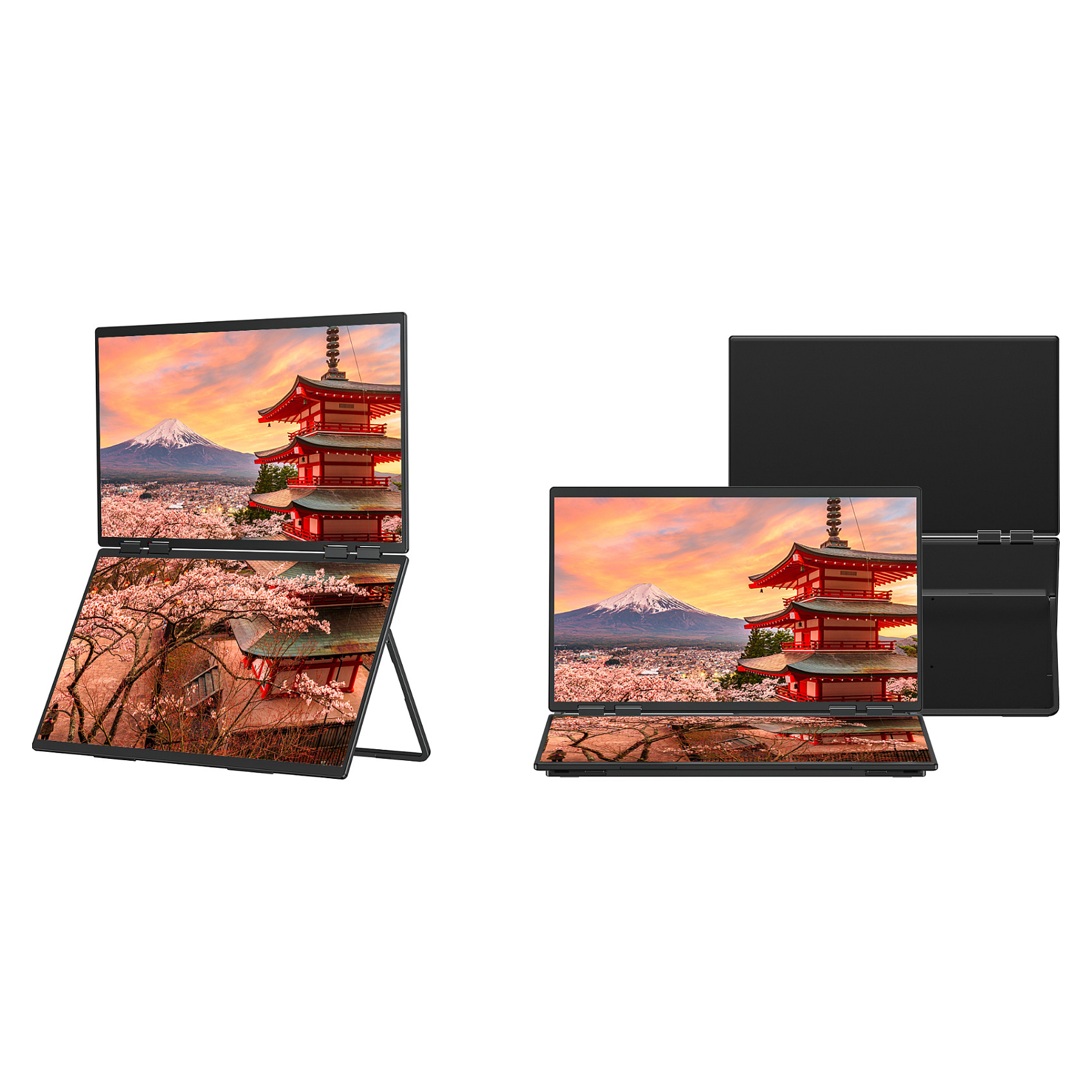 Monitor JapanNext JN-DMD-IPS238F-C4 Dual Monitor / 23,8"/ Full HD IPS LCD Touch / 100Hz / 14ms / HDMI - Zezë - 3