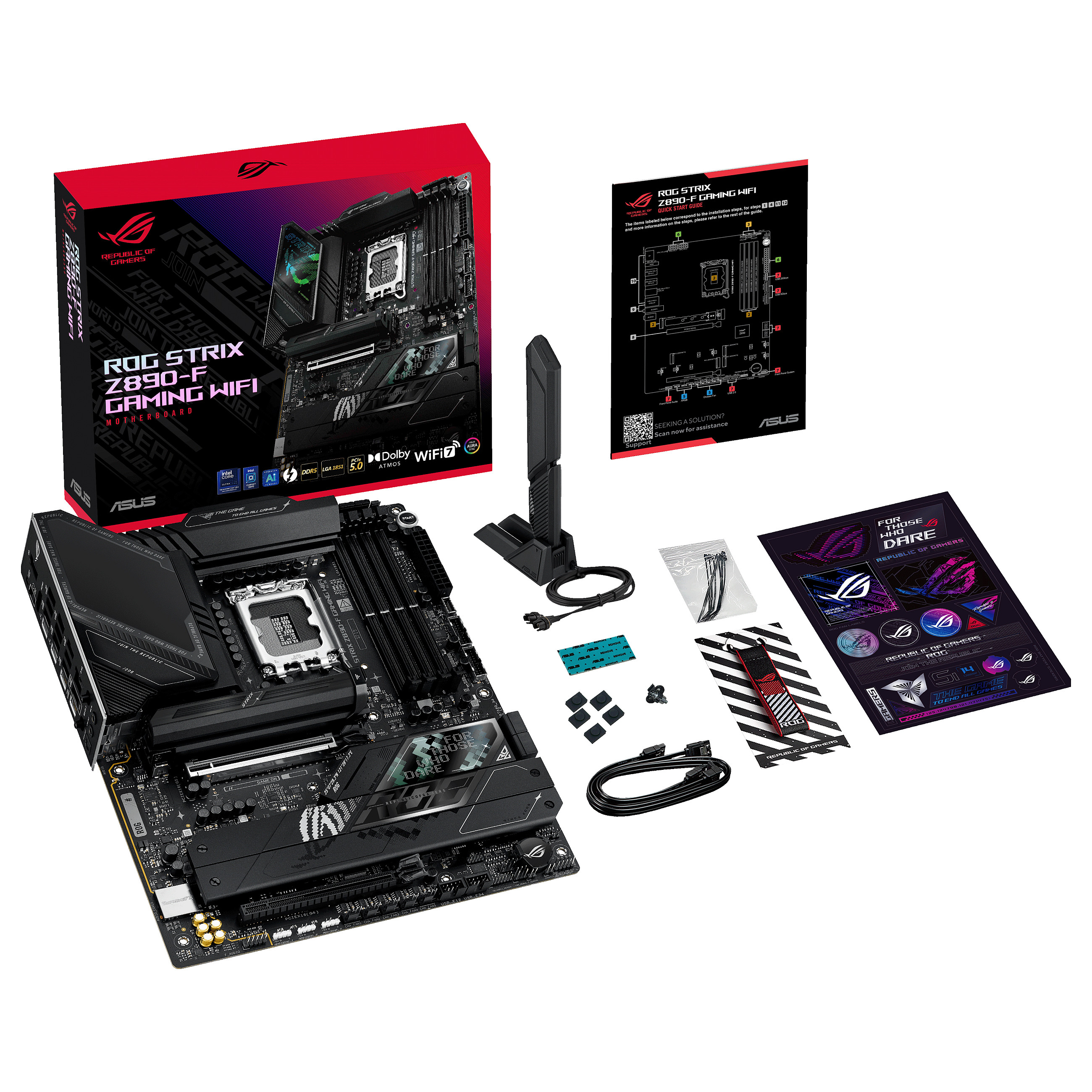 Pllakë Amë MB Intel ASUS ROG STRIX Z890-F GAMING WIFI / LGA 1851 / DDR5 / HDMI+DP - 14