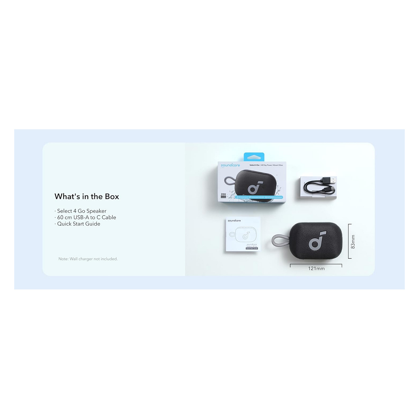 Altoparlant Soundcore Select 4 Go / 5 W / Bluetooth / 18 orë - Zezë - 6
