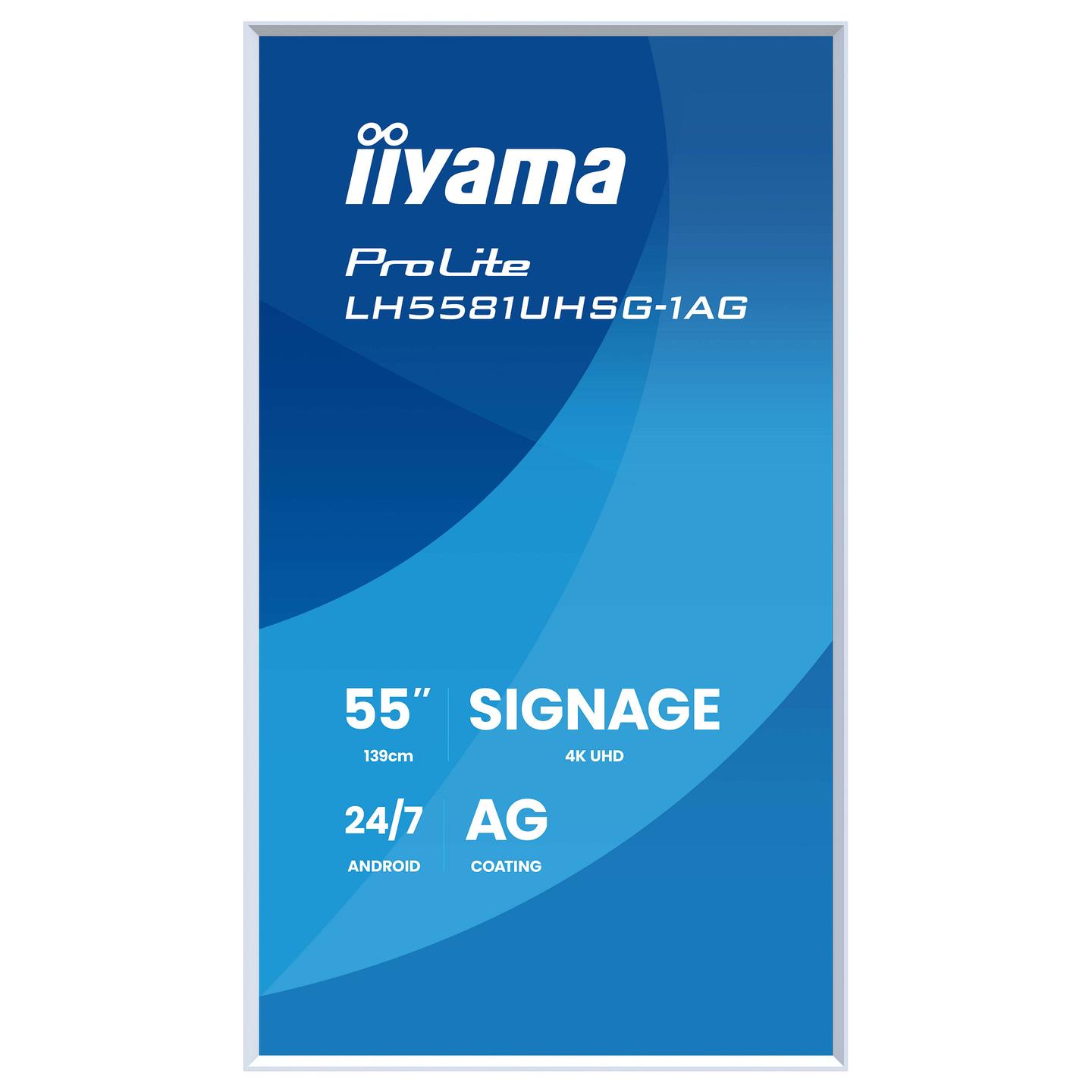 Digital Signage iiyama ProLite LH5581UHSG-1AG, 54.6", 4K UHD, VA, 4GB, 32GB, HDMI, USB - Zezë - 3