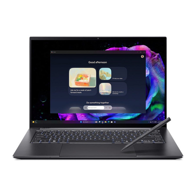Laptop Gaming Acer Swift X 14 AI SFX14-61G-R6Q6 / Ryzen AI 9 365 / 32GB LPDDR5x / 2TB / 14" WQXGA+ OLED / RTX 5070 8GB - Gri - 1
