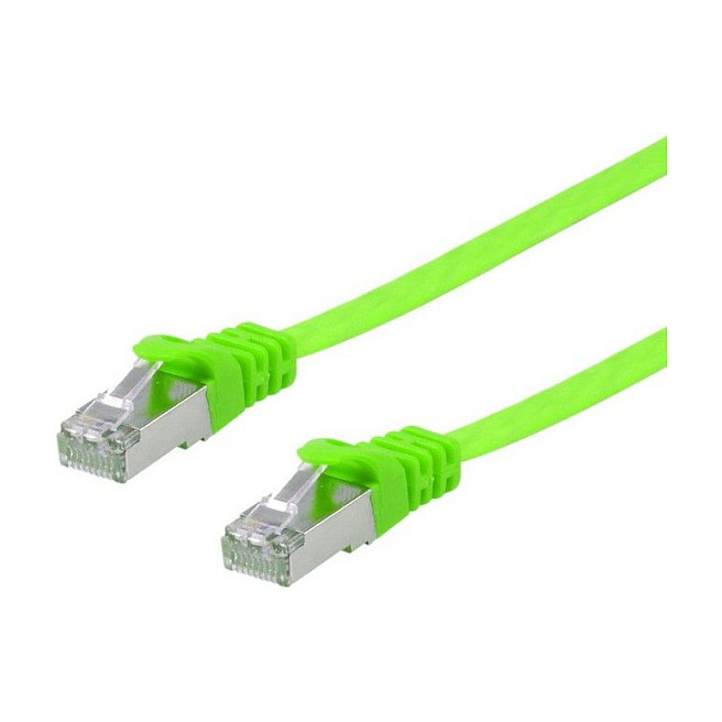 Kabllo për Rrjet Equip Patch Cat6A U/FTP RJ45 në RJ45 / 3.00m / e sheshtë / LSZH / Polybag – Gjelbër - 1