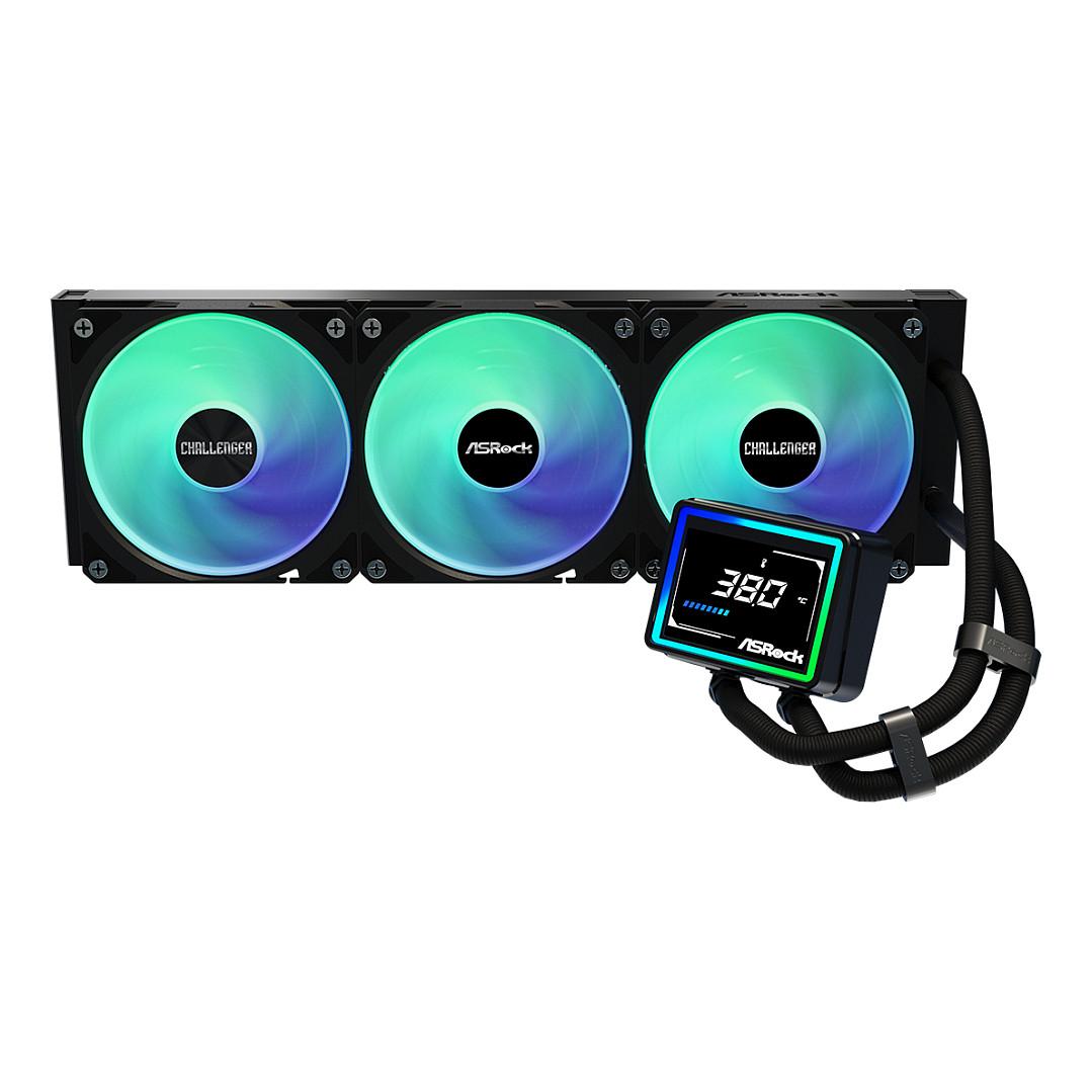 Ftohës për procesor ASRock Challenger 360 Digital / 360mm / AIO / ARGB / LCD - Zezë - 3