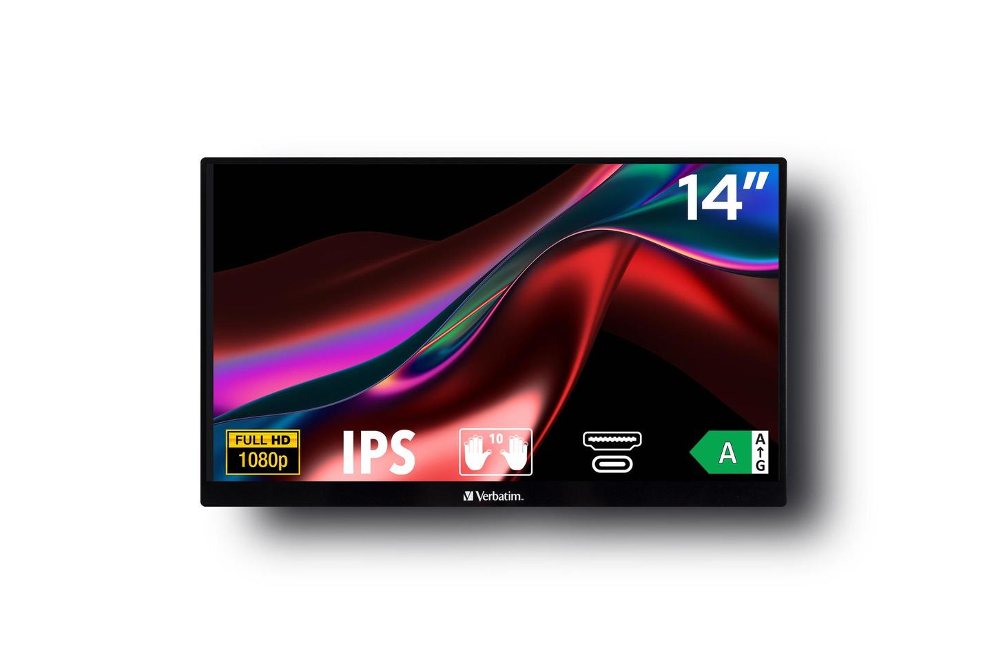 Monitor Verbatim PMT-14 / 49591 / 14" / Full HD IPS Touch / 60Hz / 6ms / HDMI+USB-C - Zezë