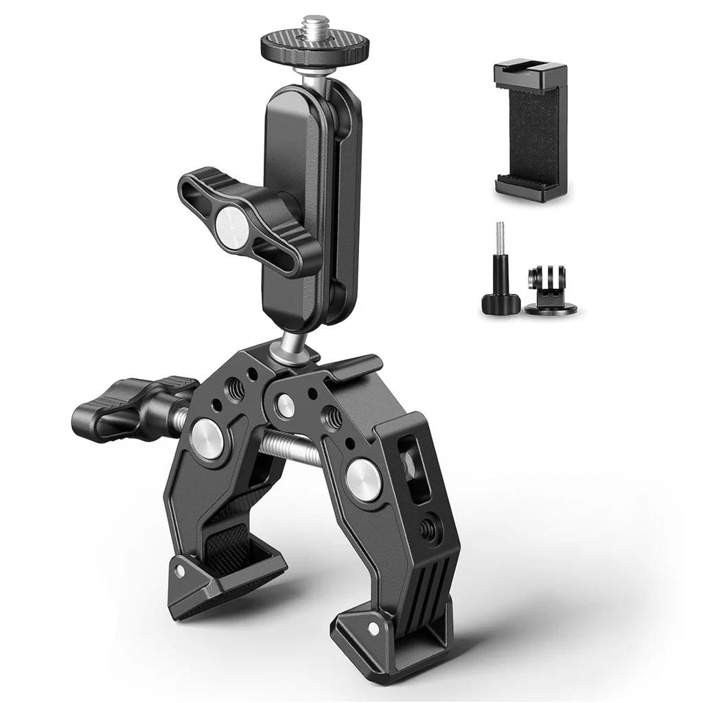 Mbajtës për Kamerë Neewer ST83, Dual Ball Head 3", 360°, Kapacitet 3kg, 1/4" dhe 3/8" - Zezë