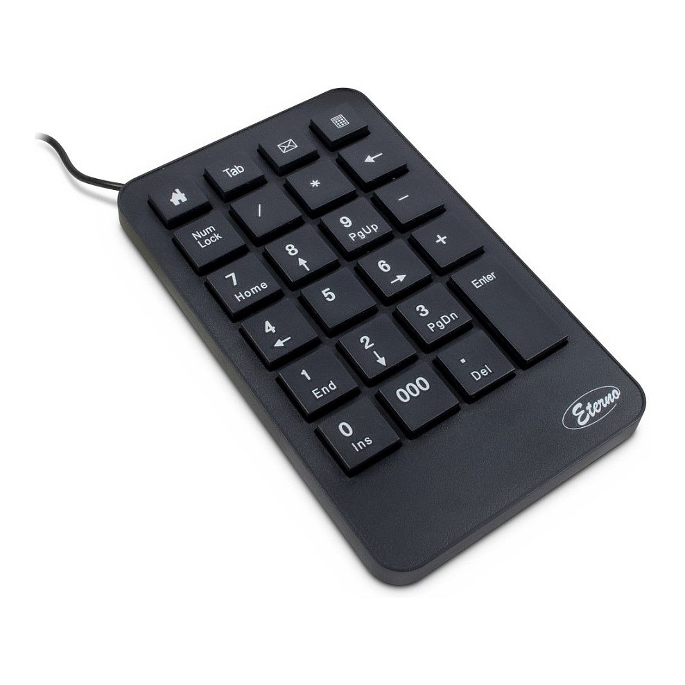 Tastierë Me kabllo Inter-Tech Eterno KB-120 / Numpad / 23 Taste / Rubber Dome / USB - Zezë