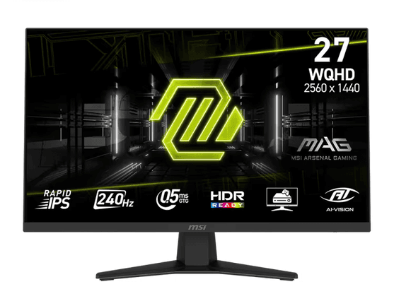 Monitor Gaming MSI MAG 274QF X24 / 27” / WQHD Rapid IPS / 240Hz / 0.5ms / HDMI+DP - Zezë