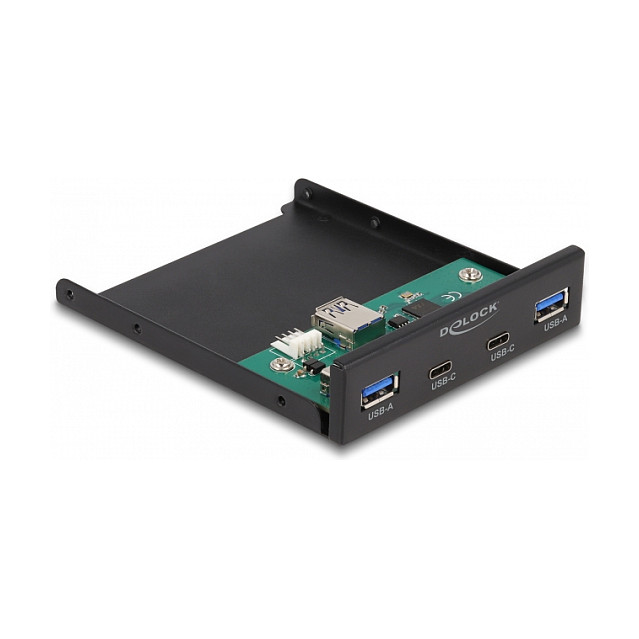Front Panel DELOCK USB 3.2 Gen 1 / 3.5″ / 2×USB‑C + 2×USB‑A - Zezë - 2