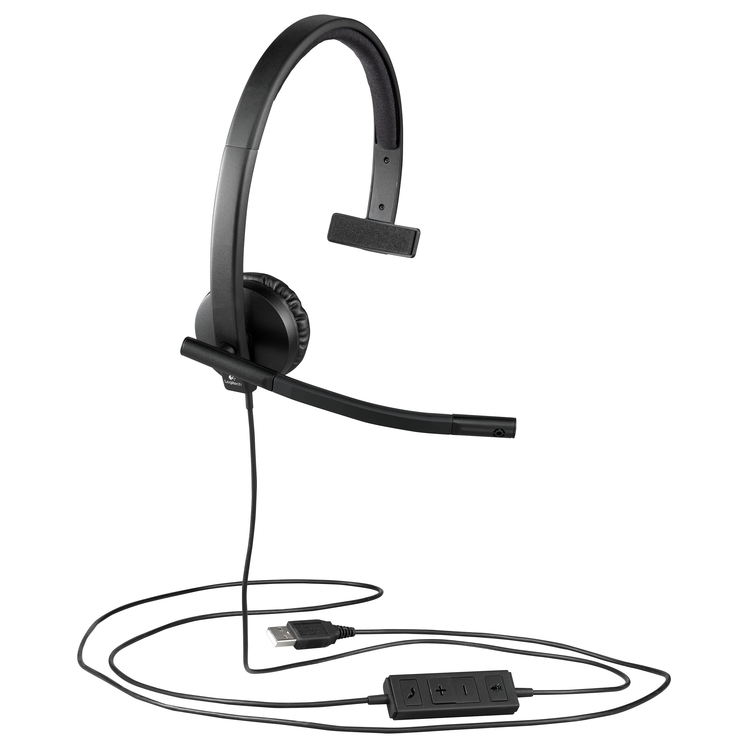 Kufje me Kabllo Logitech H570e / USB / Mono - Zezë - 4