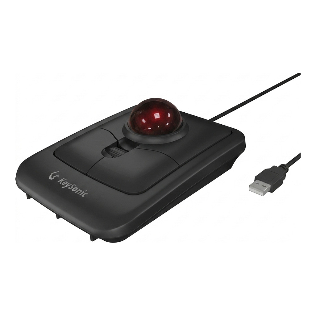 Maus me kabllo KeySonic KSM-4006-UT / 1000 DPI / USB-A / Trackball / 3 Butona - Zezë