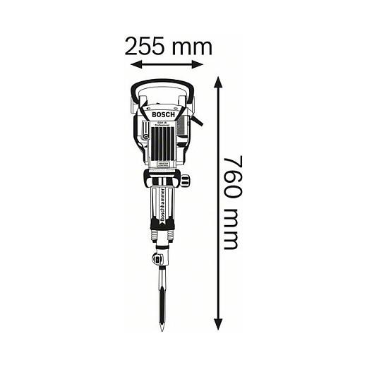 Çekiç Demolues Bosch GSH 16-30 Professional, 1750W, 41J, HEX 30mm, 1300ipm - Blu/Zezë - 2