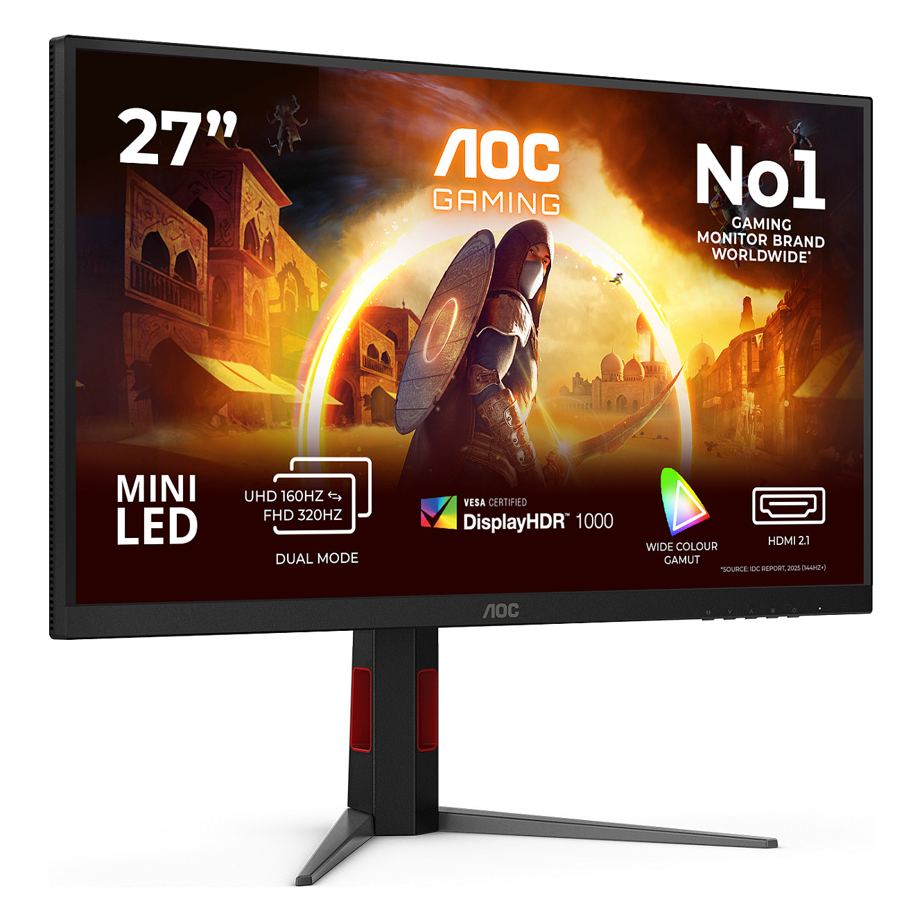 Monitor Gaming AOC U27G4XM / 27"/ 4K Ultra HD Fast IPS LED / 160Hz / 1ms / HDMI+DP - Zezë - 21
