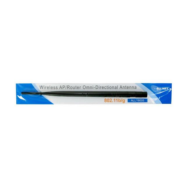 Antena për rrjet ALLNET ALL19005, 2.4–2.5GHz, 7dBi, Omnidireksionale, RP-SMA - Zezë - 3