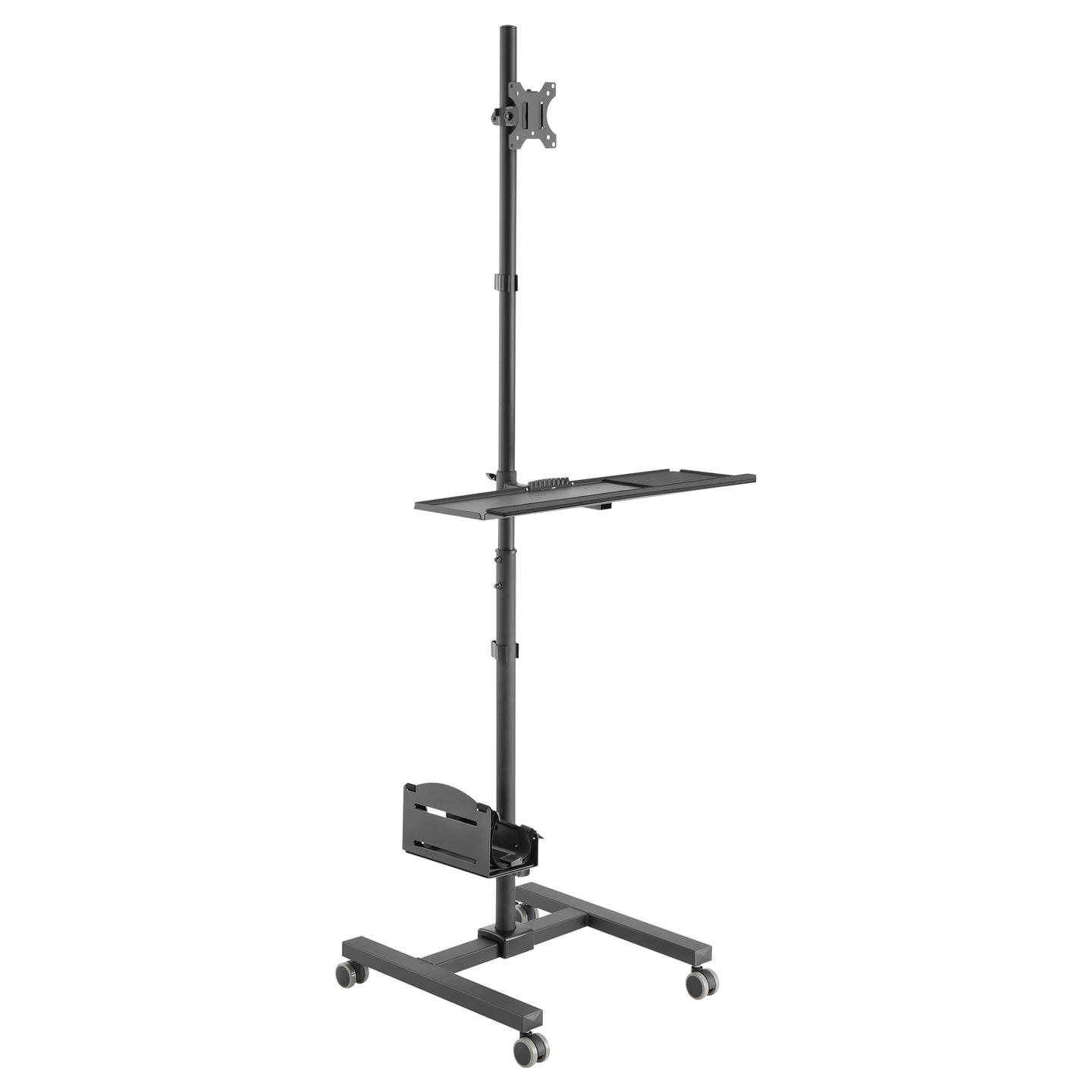 Mbajtëse për Monitor Equip 650171 , 17–32" , deri 8kg , me rrota , lartësi e rregullueshme , VESA 75x75 & 100x100 - Zezë