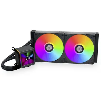 Ftohës për Procesor Lian Li GA II LCD 240 / 240mm / AIO / IPS / ARGB – Zezë