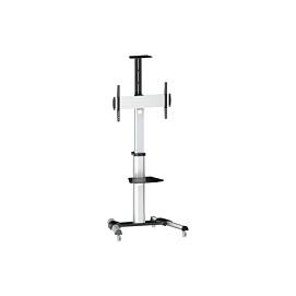 Mbajtëse për Monitor LogiLink BP0025 , 1 Monitor , 37–70" , deri 50kg , me rrota , e rregullueshme në lartësi , VESA 200x200–600x400 - Gri