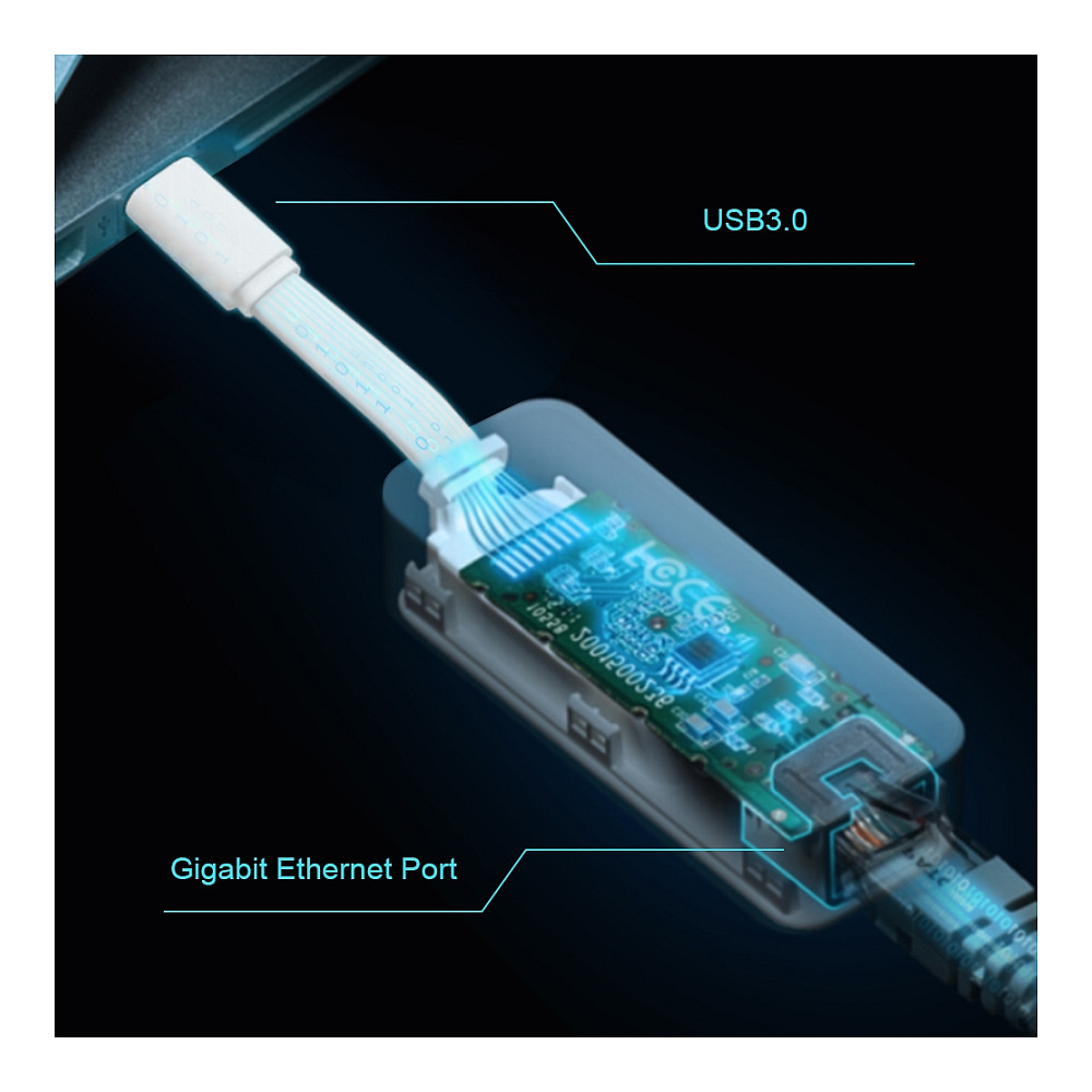 Adapter TP‑LINK / UE300C / USB Type‑C / RJ45 / Gigabit Ethernet - 5