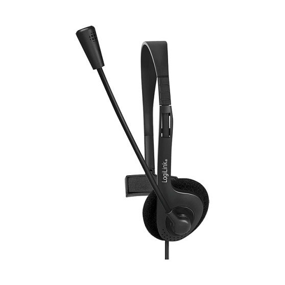 Kufje me kabllo LogiLink HS0054 / Mono / Mikrofon / 3.5 mm / 1.8 m – Zezë