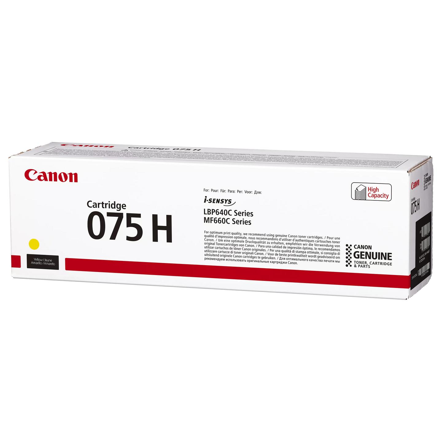 Toner Canon 075H, 2,500 faqe - Verdhë - 2