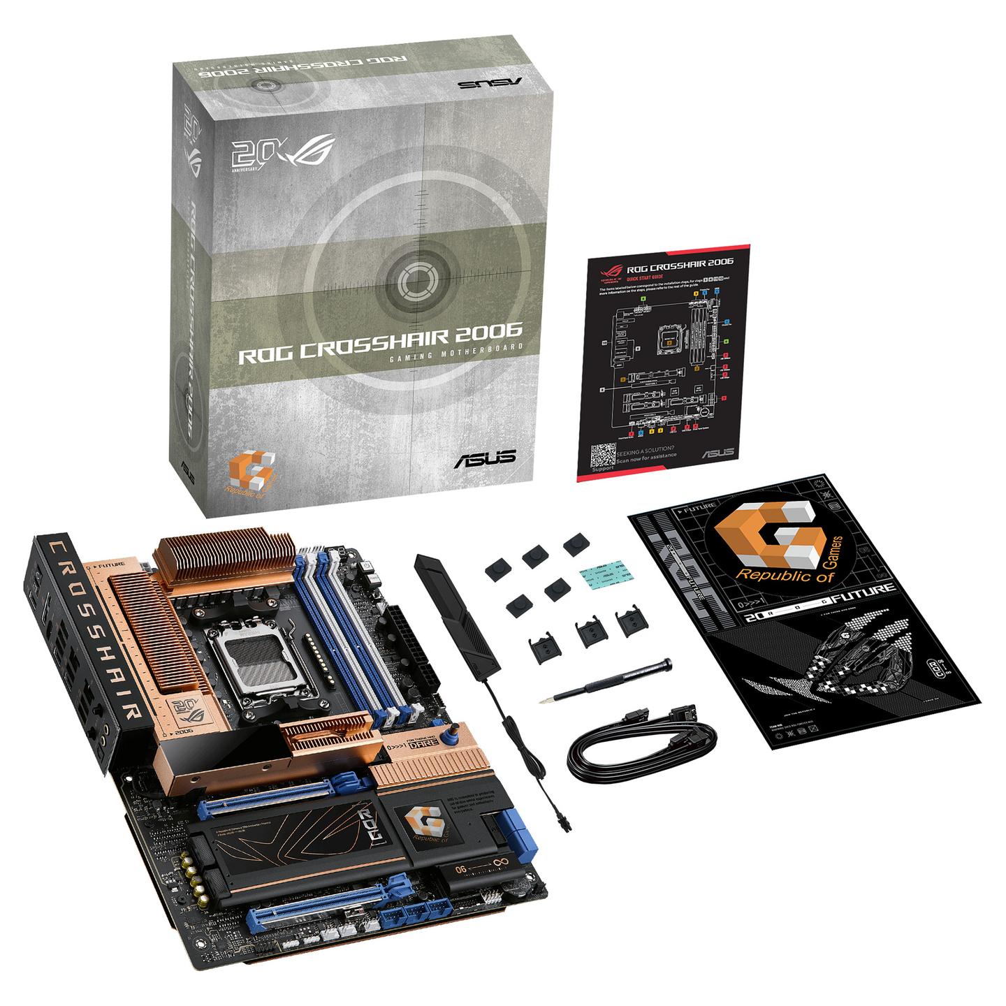 Pllakë Amë ASUS ROG CROSSHAIR 2006 / AMD AM5 / DDR5 / ATX / Wi-Fi 7 / 5GbE LAN - 12