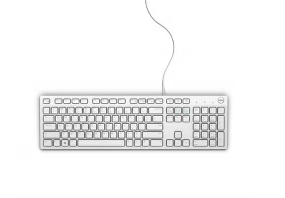 Tastierë me kabllo Dell KB216 / USB Type-A / Full-Size / US International QWERTY / 1.8m - Bardhë
