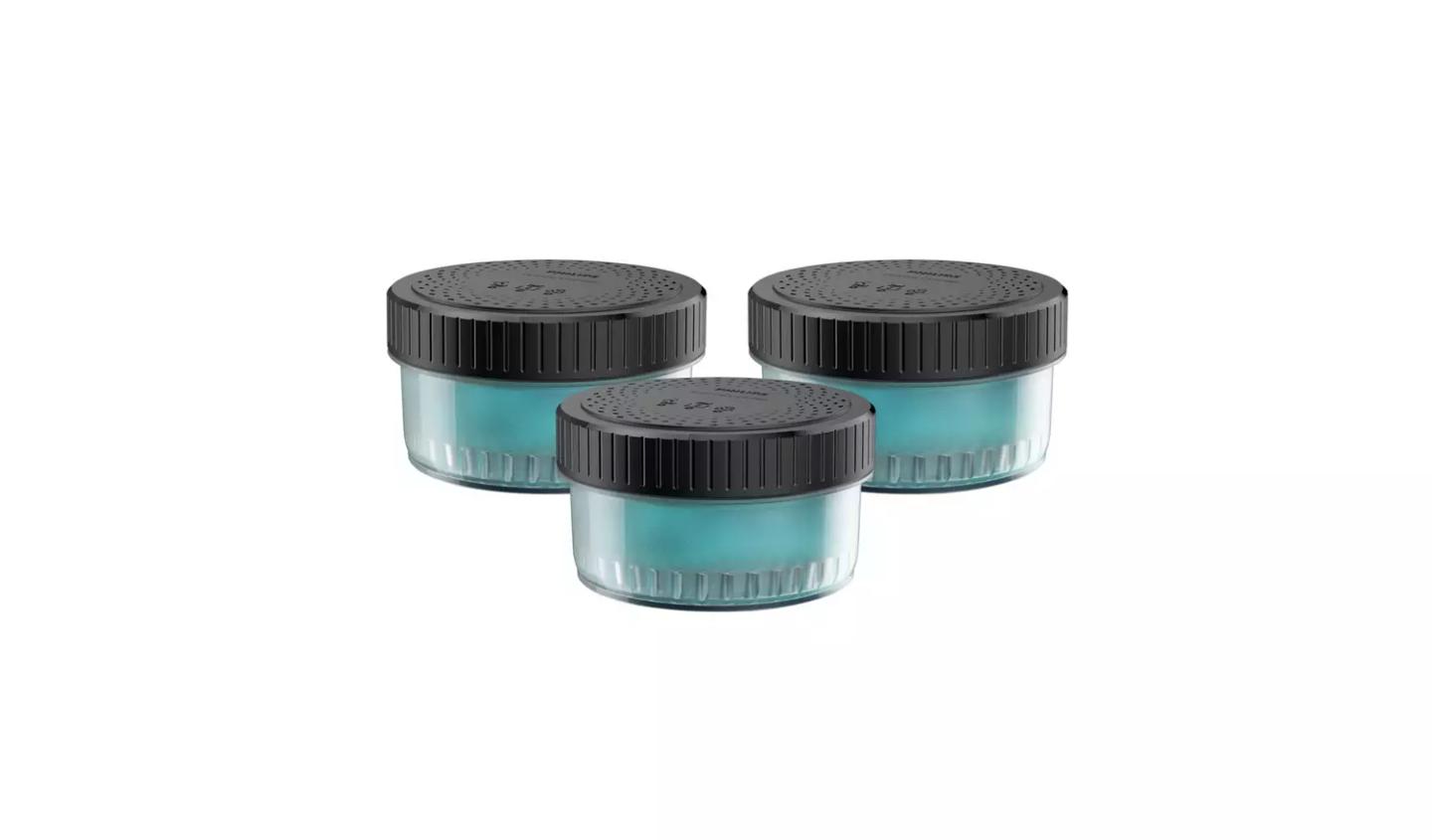 Lëng pastrues për rroje elektrike Philips Quick Clean Pod CC13/50 / 160 ml / Pa Alkool / 3 Copë - Blu/Zezë