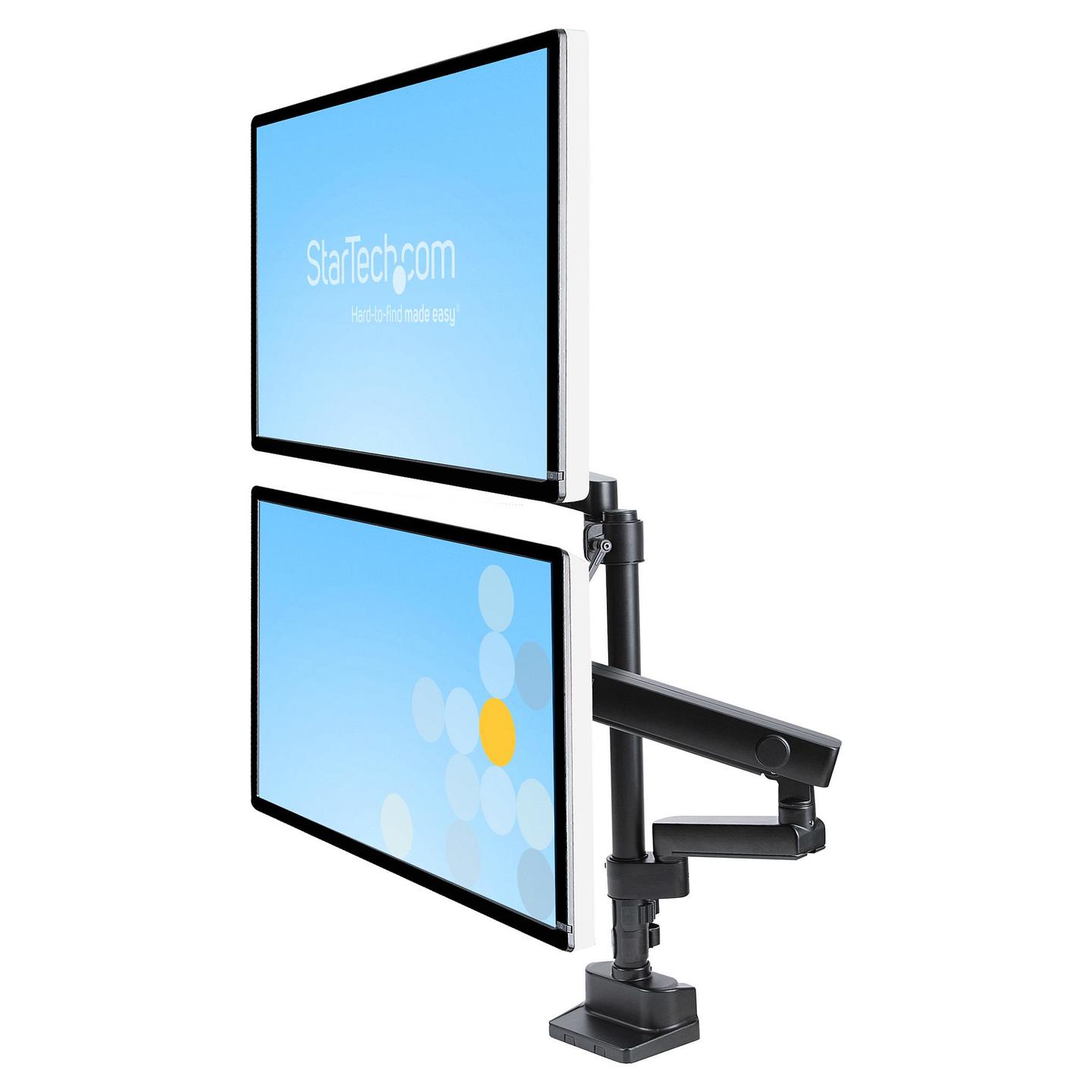 Mbajtëse për Monitor StarTech.com ARMDUALPIVOT, 2 Monitorë, deri 32", 16kg, VESA 75x75–100x100mm, Rregullim Lartësie, Pivot, Tilt - Black - 10