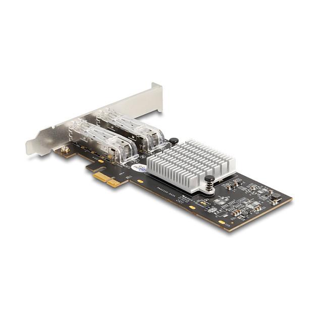 Karta të Rrjetit Delock 88336 / PCIe 2.1 x1 / 2x Gigabit LAN SFP / 1000Mbps / Intel i350 / Low Profile - 1