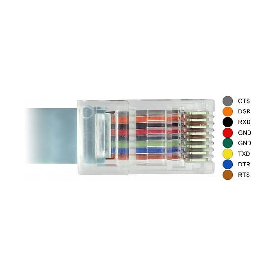 Kabllo Serial DeLOCK 89893, USB 2.0 Type-C mashkull në RJ45 mashkull, RS-232, 1 m - Hiri - 2