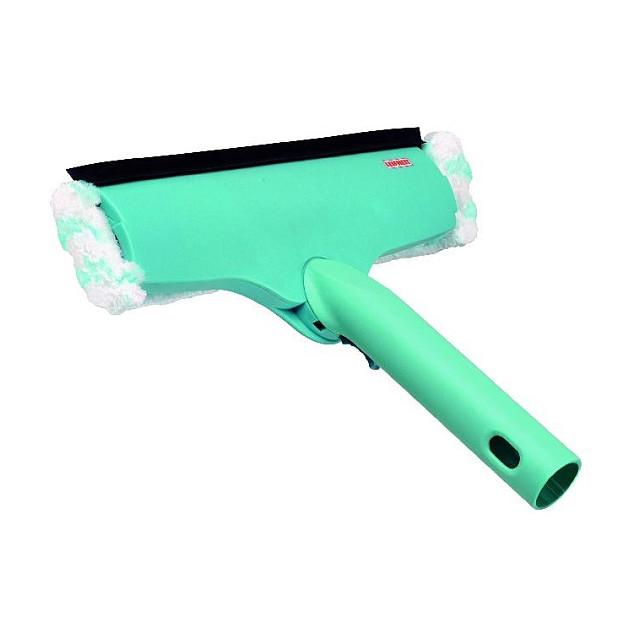 Pastrues Xhamash LEIFHEIT 3in1 / Mbulesë Mikrofibre / 33 cm / Click-System / 3 në 1 - Gjelbër