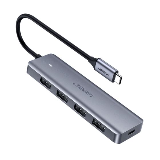 USB Hub UGREEN  Type-C → 4x USB 3.0 / 70336 / 15 cm – Gri