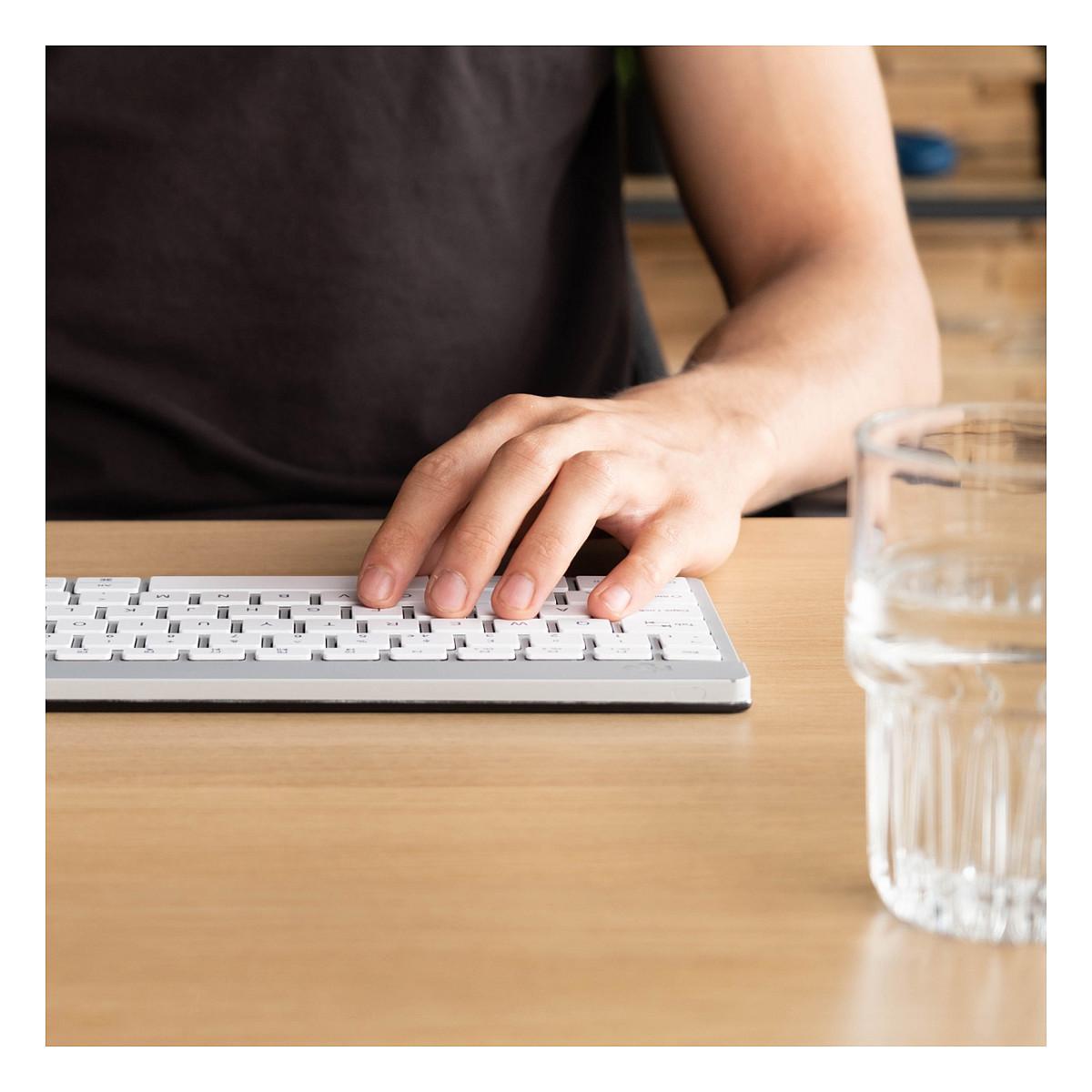 Tastierë pa kabllo R-Go Tools R-Go Compact Break / AZERTY / Scissor / Bluetooth / Mini - Bardhë - 9