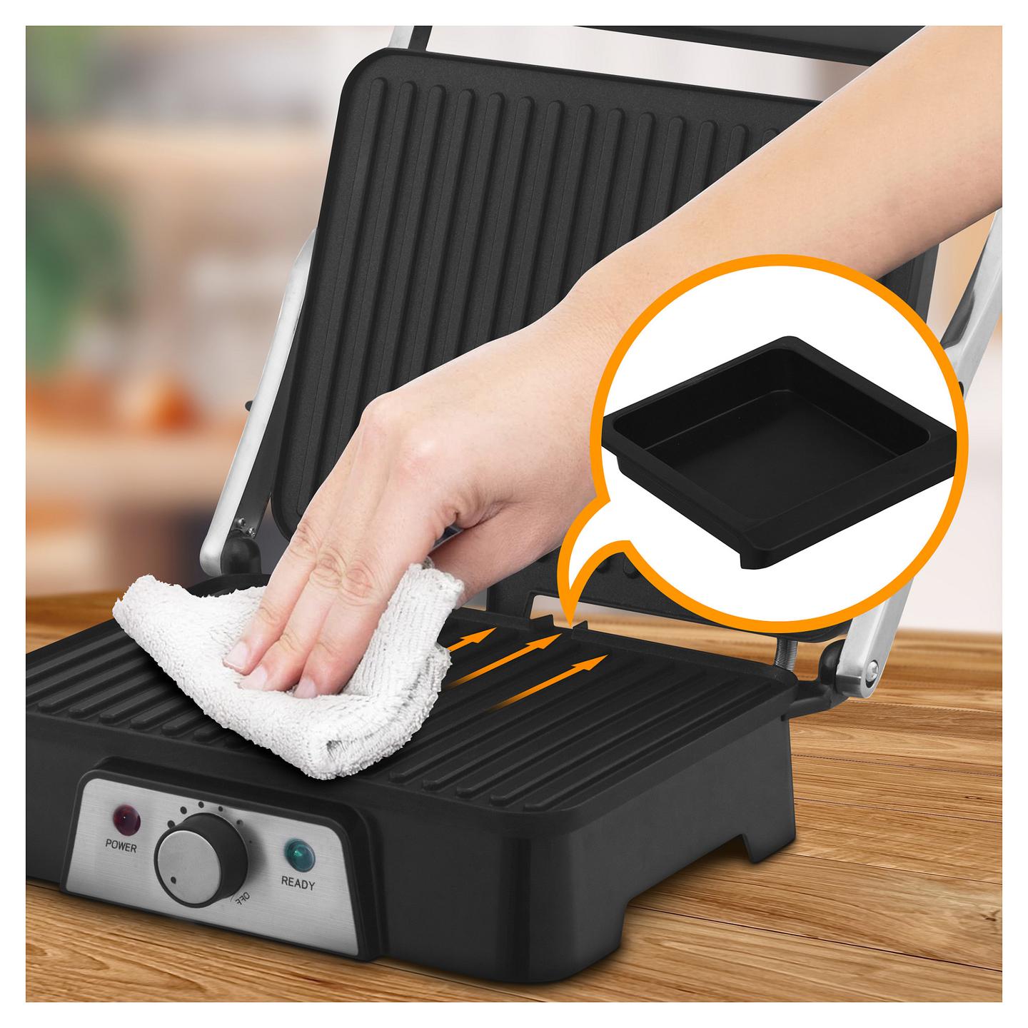 Grill Elektrik Extralink Smart Life SJ-36, 2000W, 1334cm², Kontakt, 180° - Zezë - 7