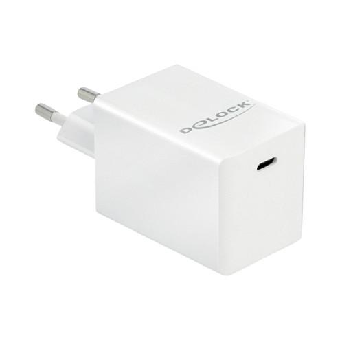 Karikues USB-C DeLOCK 41447, 1x USB Type-C, Power Delivery 3.0, GaN, 60W – Bardhë