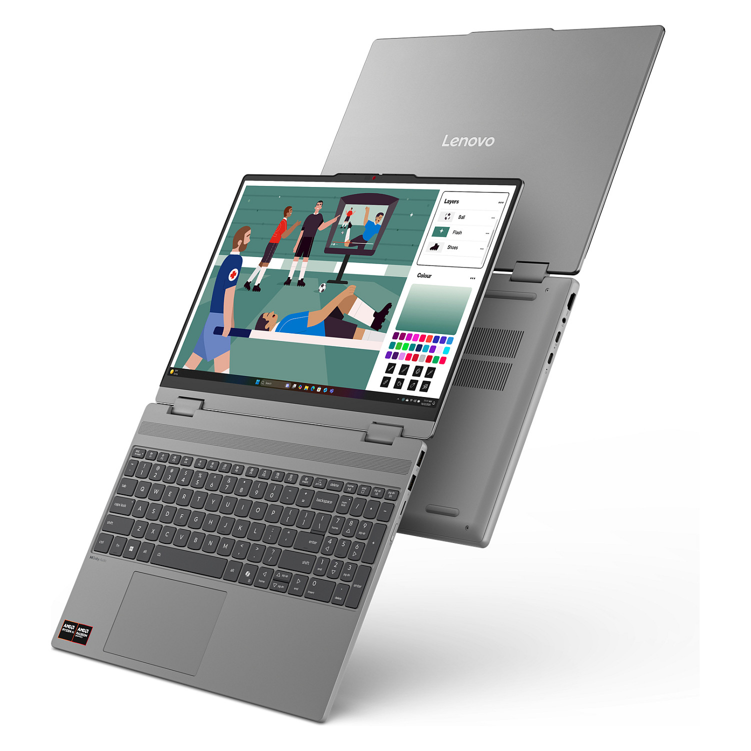 Laptop Lenovo IdeaPad 5 2-in-1 15AGP11 / RYZ AI 5 430 / 16GB DDR5 / 512GB / 15.3" WUXGA IPS 60Hz Touch / AMD Radeon 840M / DE  - Gri - 16